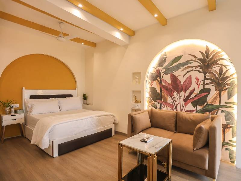 Room interior at Casa Inali, best homestay in South Delhi for party stays